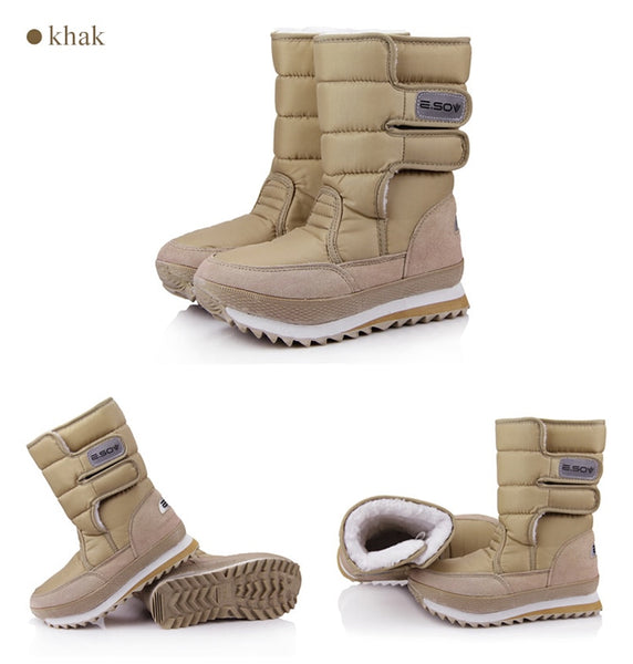 Female Snow Boots Winter Boots women flat waterproof  Shoes - UTouchUBuyNow