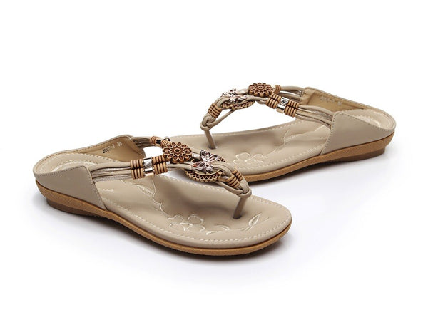 Women sandals soft PU leather Rhinestone sandals women Summer fashion flip flops sandals women shoes