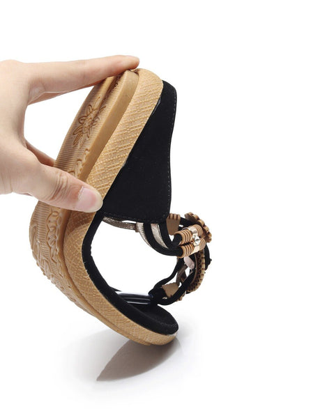 Women sandals soft PU leather Rhinestone sandals women Summer fashion flip flops sandals women shoes