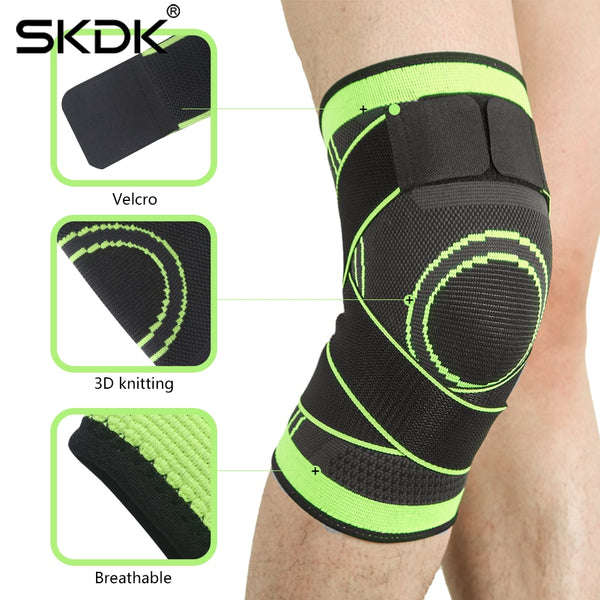 1PC Non-Slip Knee Brace Compression Knee Sleeve Sports Knee Pad Running Basketball Fitness Cycling Tennis Knee Support